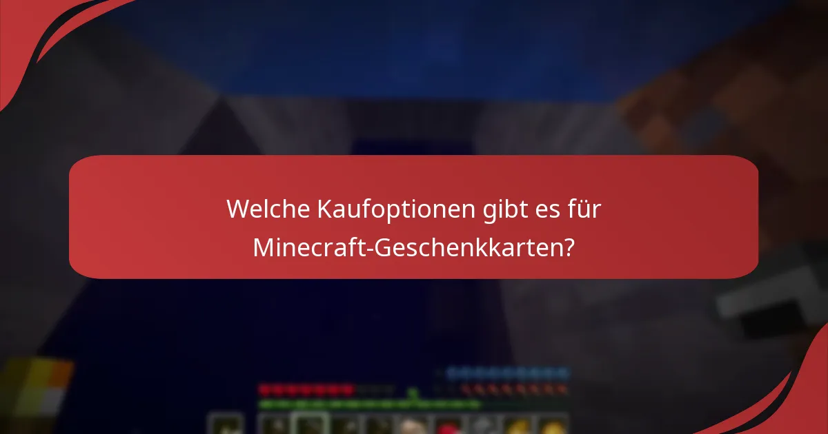 Welche Einzelhändler bieten Minecraft-Geschenkkarten an?