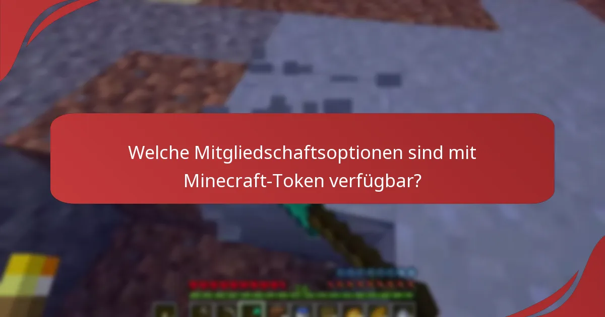 Wie können Minecraft-Token für Abonnements verwendet werden?
