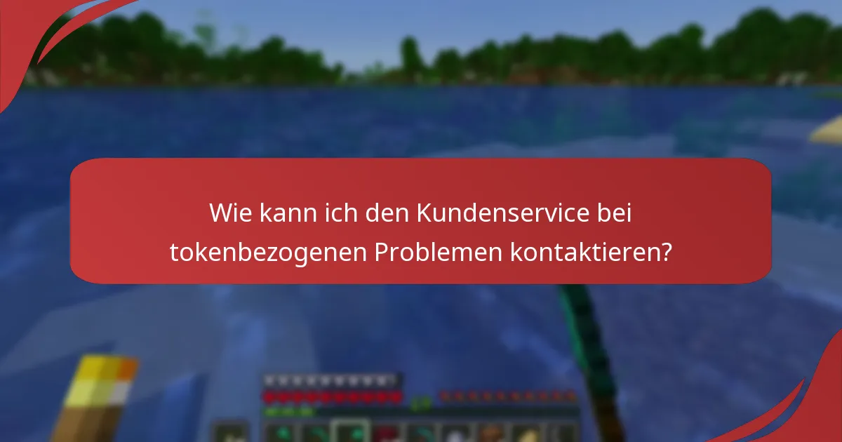Wie kann ich den Kundenservice bei tokenbezogenen Problemen kontaktieren?